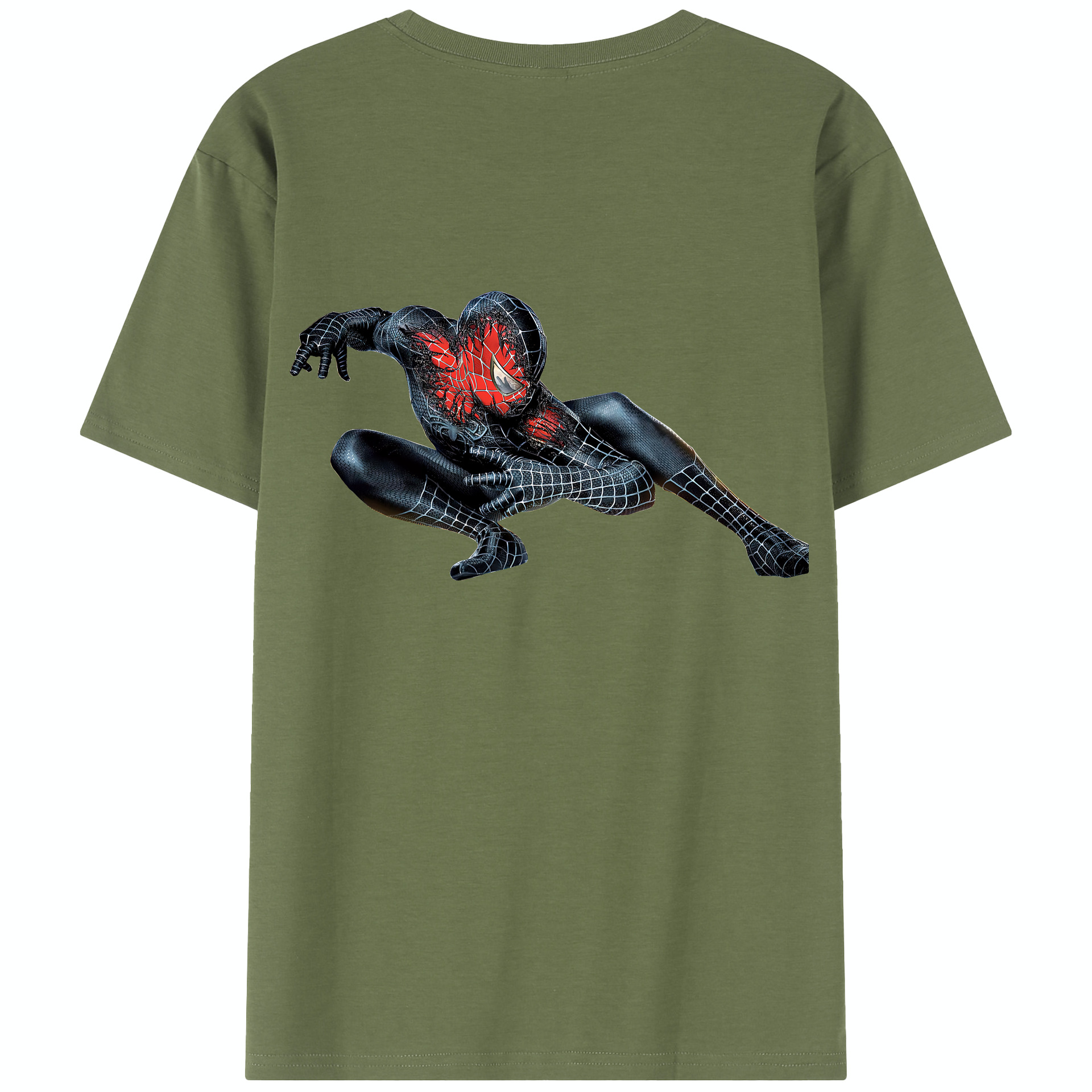 （画像用） Spider Man スパイダーマン 綿100％半袖Tシャツ（背面プリント）